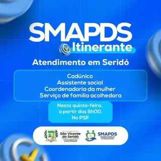 CRAS ITINERANTE EM SERIDÓ!
