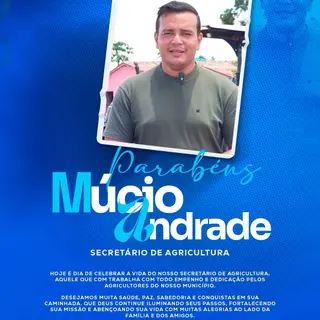 Nossas felicitações de hoje são para o Secretário de Desenvolvimento Rural, @mucio_de_z...