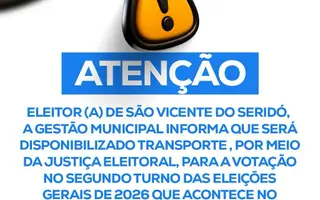 Prefeitura informa transporte para o segundo turno das Eleições Gerais de 2026