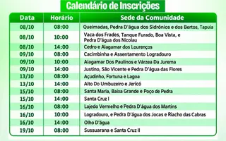Inscrições do Programa Garantia Safra 2026/2027 começam nesta quinta-feira (08)