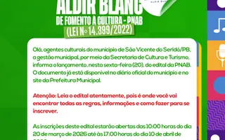 EDITAL DA POLÍTICA NACIONAL ALDIR BLANC DE FOMENTO À CULTURA - PNAB