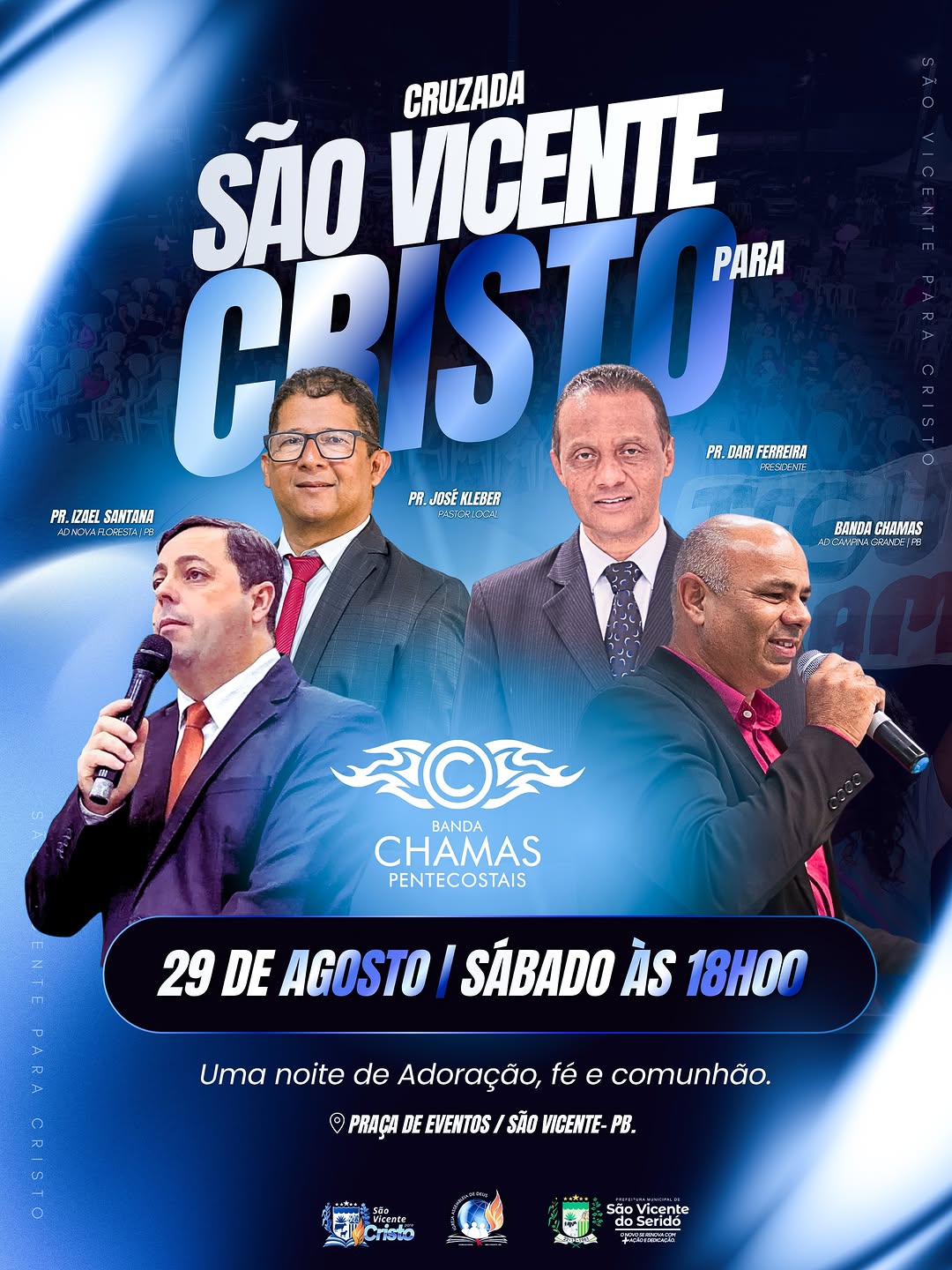 São Vicente do Seridó terá Cruzada São Vicente para Cristo com ações sociais e Marcha para Cristo