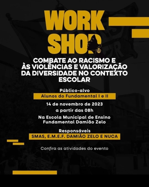 Escola Damião Zelo sedia evento que promove diálogo de conscientização sobre o Racismo